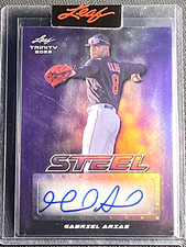 2022 Leaf Trinity PURPLE STEEL ROOKIE AUTO Gabriel Arias 4/7