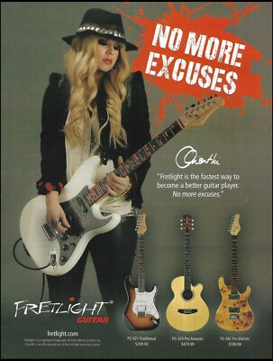 Orianthi 2016 Fretlight Electric & Acoustic Guitars ad 8 x 11 advertisement