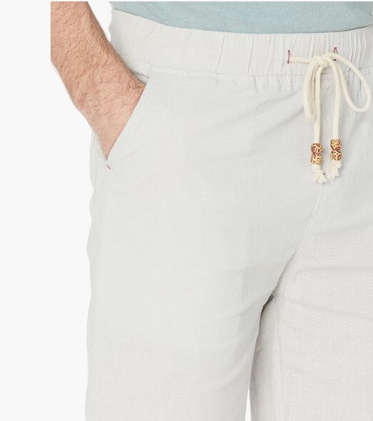 AMAZON ESSENTIALS Men's Size Large Shorts Linen Blend Classic Fit Light Grey eBay