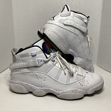 Nike Air Jordan 6 Anillos Pintura Confeti Salpicaduras Tenis 322992-100 Para hombres Talla 12