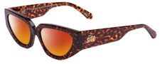 SITO SHADES AXIS Womens Square Designer Polarized Sunglasses Brown Cheetah 55 mm