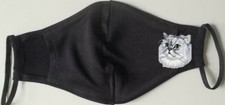 Persian Cat Embroidered Face Mask with or without Rhinstones
