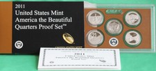 2011 S America the Beautiful Quarters Proof Set ATB 25c Coin US Mint Box and COA