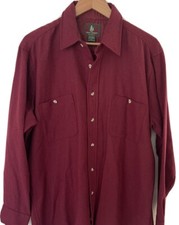 Vintage High Sierra Wool Shirt Size L Burgundy