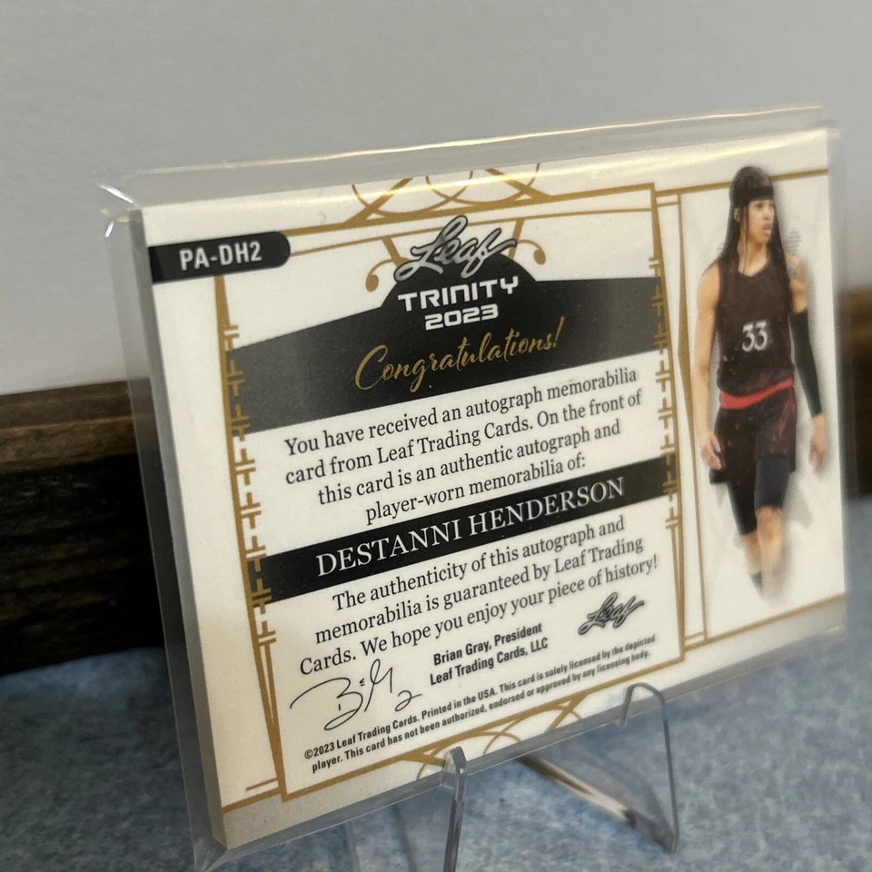 2022-23 TrinityLeaf DESTANNI HENDERSON Gold Leaf Auto 2/75 - Image 3 of 4