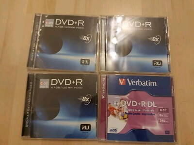 DVD+R Rohlinge 3x 4.7GB, 1x 8.5GB Double Layer