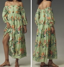 NWT Farm Rio Off-The-Shoulder Tiered Floral Maxi Dress, Size M