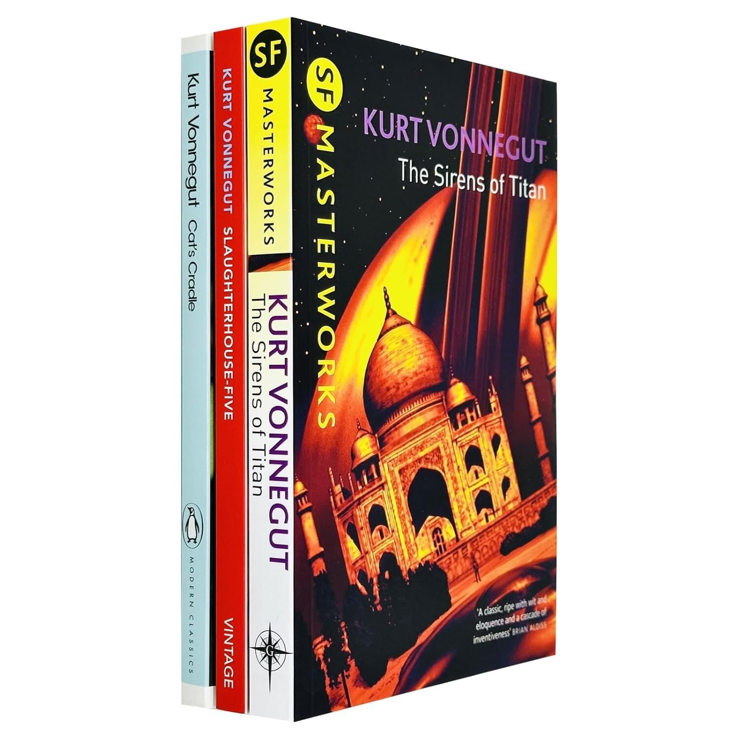 Kurt Vonnegut Collection 3 Books Set Slaughterhouse 5,Cat's Cradle,Sirens Titan