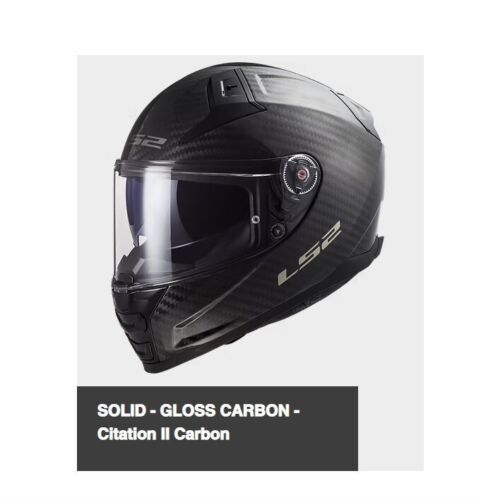 LS2 Citation II Carbon Fiber Full Face Motorcycle Helmet, Gloss Carbon Fiber - Picture 7 of 7