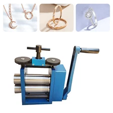 3" Manual Combination Rolling Mill Machine Jewelry Metal Tools Equipment Blue