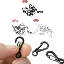 10x Mini SF Metal Carabiner Clips Tiny Snap Hooks Spring Clasp Keychain Paracord