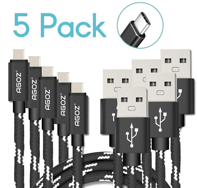 5Pack 4,6,10ft USB C Cable Fast Charger for Motorola Moto G Stylus Play Power 5G