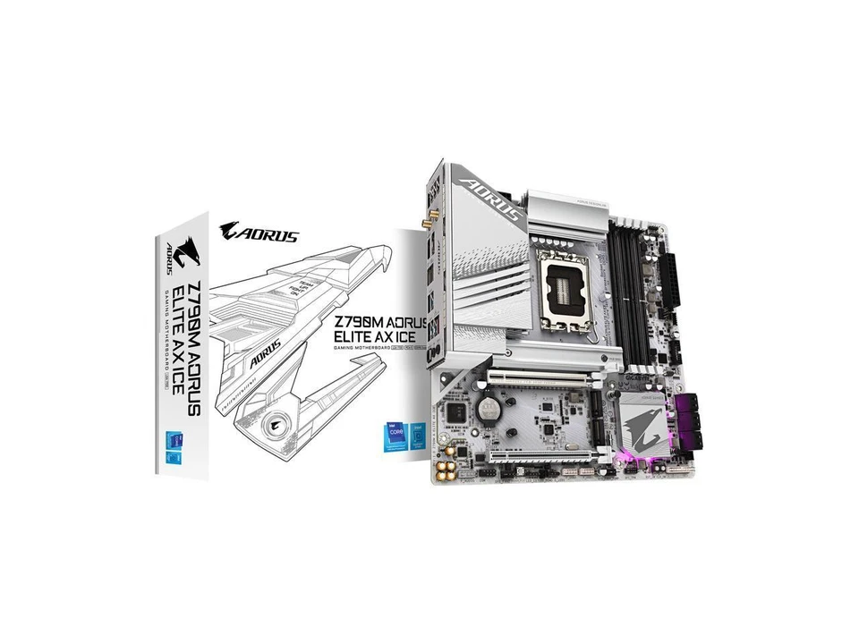 GIGABYTE Z790M AORUS ELITE AX ICE M-ATX Motherboard LGA 1700