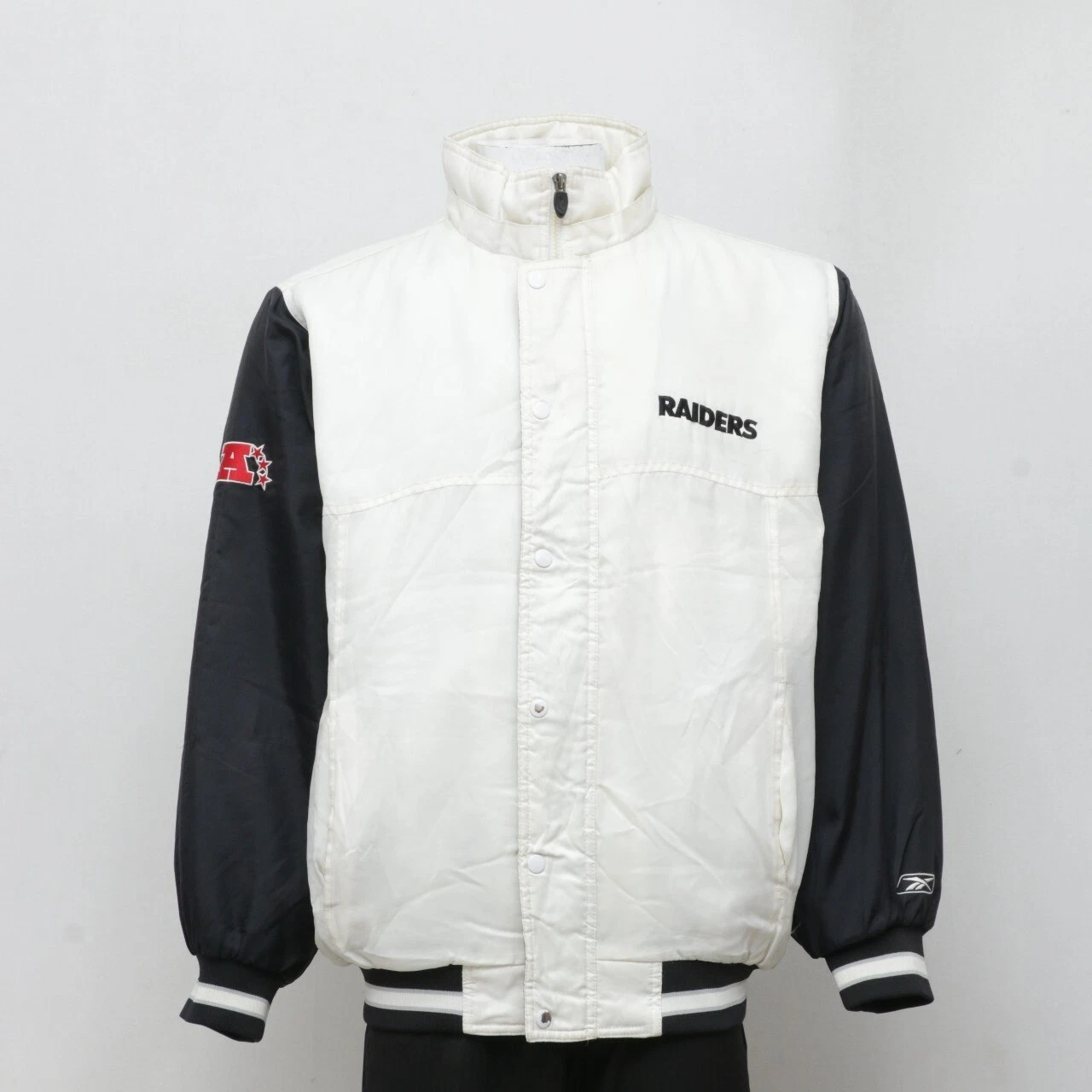 Oakland Raiders Reebok White Black Puffer Winter Jacket