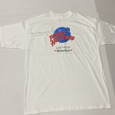 90’s Planet Hollywood Las Vegas Heineken Promo T Shirt Made In USA