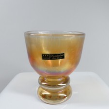Vintage Eisch Glas Vase irisierend 11,5 cm