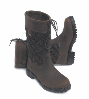 Rhinegold Elite Georgia Tweed Leatehr Landstiefel Größe UK 4