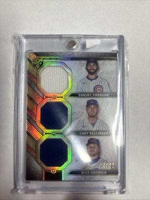 2024 TOPPS TRIPLE THREAD GAME USED RELIC SWANSON BELLINGER HOERNER /36 RCC-SBH