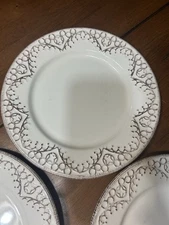Bombay Lisbon White Salad Plate 88453541 Discontinued Set Of 5