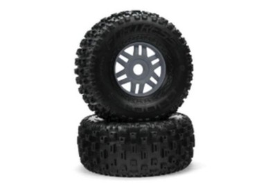 Arrma ARA550069 Dboots 'Fortress' Tire Set Glued Gun Metal (2 Pcs)