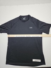 Under Armour Men's Medium The Tech Tee Black Short Sleeve T Shirt Lightweight