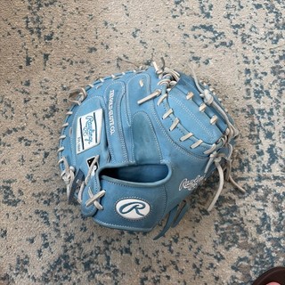 Rawlings Heart of the Hide 33" Light Blue Catcher's Mitt Leather MLB