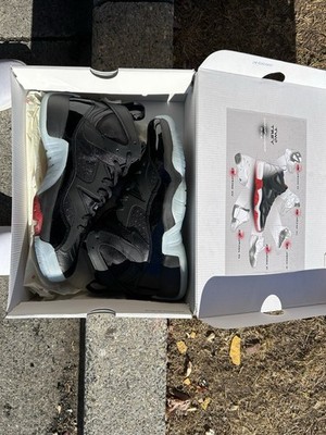 Jordan Men s Mid Top Athletic Sneakers Black Gray Red Blue Icy Sole