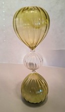 Unique Yellow Clear Glass Old Timer handblown...
