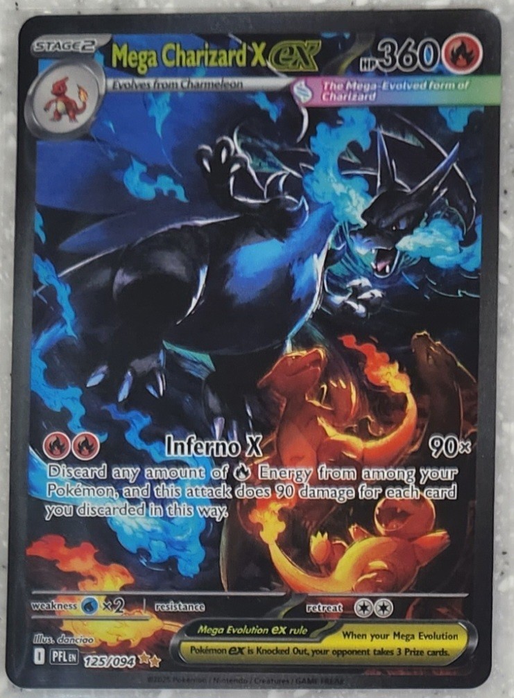 Mega Charizard X ex - 125/094 - SIR - Phantasmal Flames - Pokemon Card - NM/M