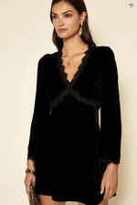 RIXO Macie Velvet Mini Dress