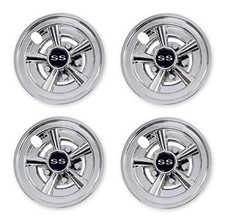 Golf Cart SS Wheel Covers Hub Caps for Most Golf Carts 8 inch Set of 4 Silver