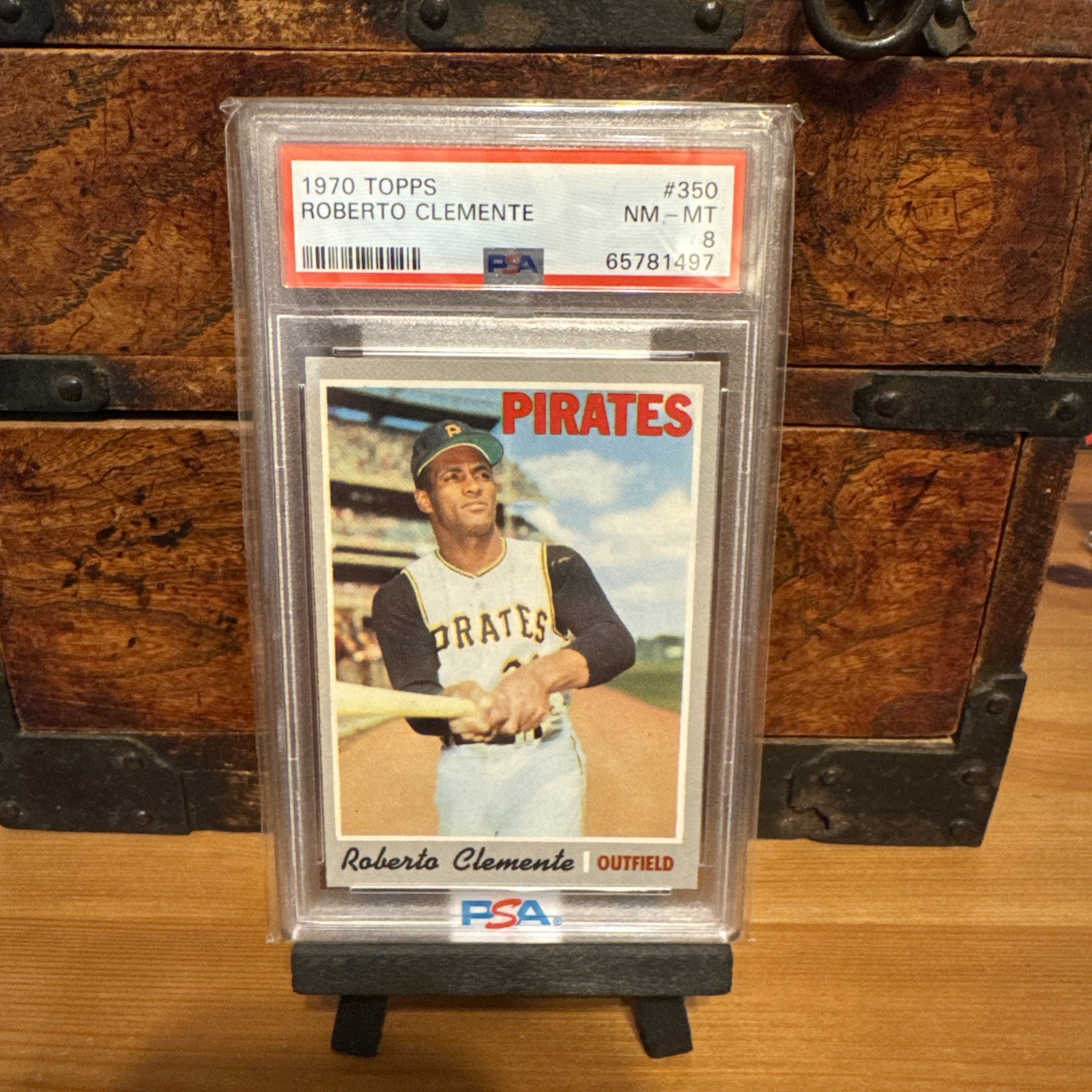 1970 Topps Baseball # 350 - ROBERTO CLEMENTE - PITTSBURGH PIRATES - PSA 8 NM-MT