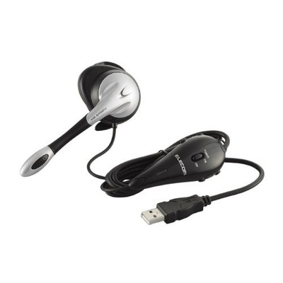 Elecom headset microphone USB one ear Silver HS-EP02USV