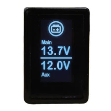 Touch Screen Dual Volt Meter Battery Monitor Voltage Gauge for Toyota Hilux P...