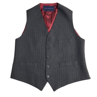 French Connection Weste Grau Nadelstreifen Wollmischung Herren M 38-39''
