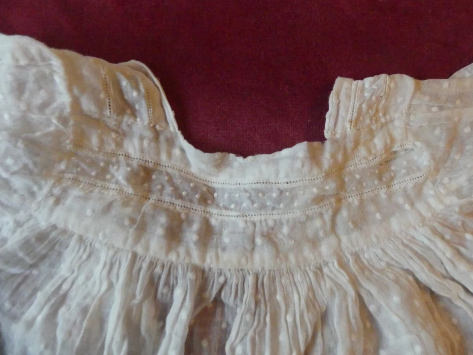 Robe ancienne de baptême french lace Craft Dentelle bon état debut XX ème 1910 - Photo 2/4