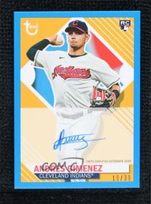 2021 Topps Brooklyn Collection Blue 10/30 Andres Gimenez #BKA-AG Auto 1b3