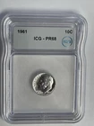 1961 Roosevelt Silver Dime Proof PR68 Philadelphia Mint Vintage Uncirculated