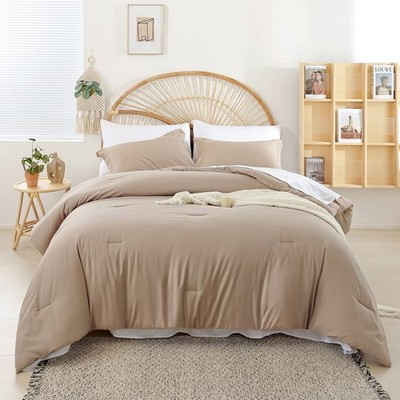 weigelia Full Size Comforter Set Taupe Comforter Set 7 Pieces Full Bed in a B...