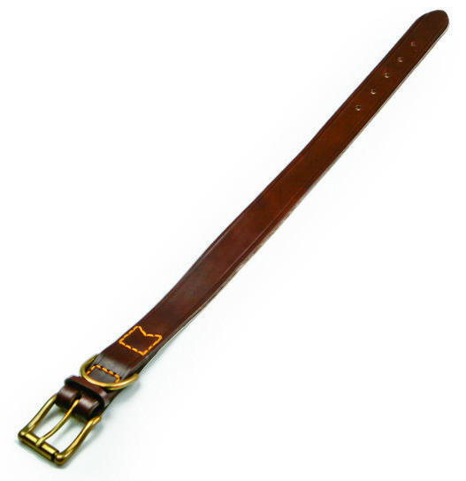 Collare in Cuoio Extra Sfoderato Utilia Pet 62x3 cm - Qualità Artigianale