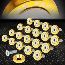 20 PCS 20MM WIDE ALUMINUM FENDER WASHERS BOLTS SCREW DRESS UP KIT M6X1.0 GOLD