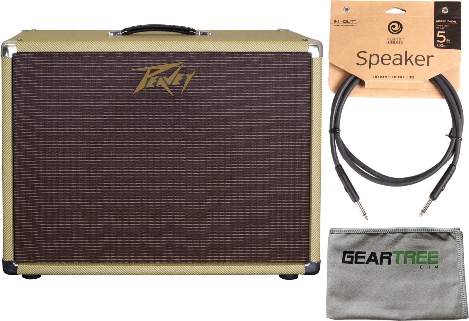 Peavey 112-C 1x12 Guitar Speaker Cabinet Tweed w Speaker Cable and Cloth 63990₽