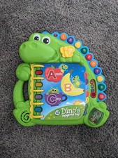 LeapFrog Kids Toddler Toy Dino's Delightful Day Alphabet Book Green Learn