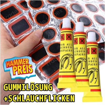 Fahrradflicken Gummilösung Schlauchflicken Flickzeug Reifen Schlauch Aufrauher
