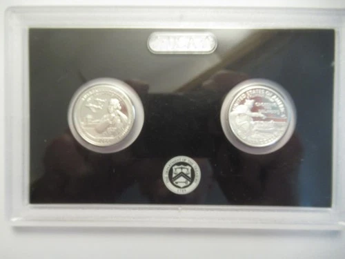 2021 S US Mint ATB Silver Quarter Proof Set, 2 Coins, no exterior box or COA