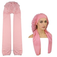 Extra Long Satin Bonnet Pink