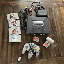 Nintendo 64 Console , Controller, Cables, and 4 Games fully working