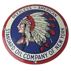 Vintage Peerless American Sign - Porcelain Standard Oil NY Advertising Gas Sign