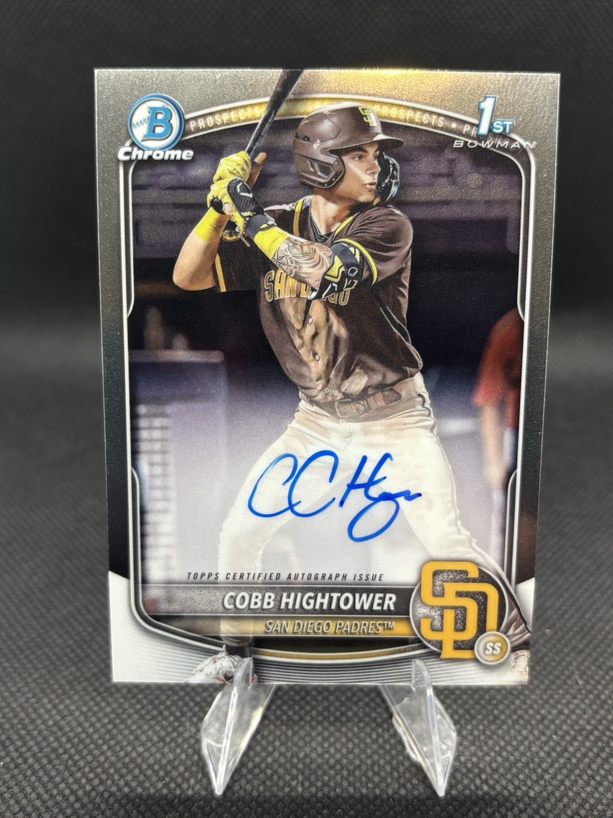 Cobb Hightower 2025 Bowman Chrome Prospect Auto CPA-CHI San Diego Padres