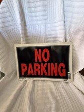 5 Pack, No Parking Sign 9"x12" Durable Plastic, Weatherproof, Bright Visible
